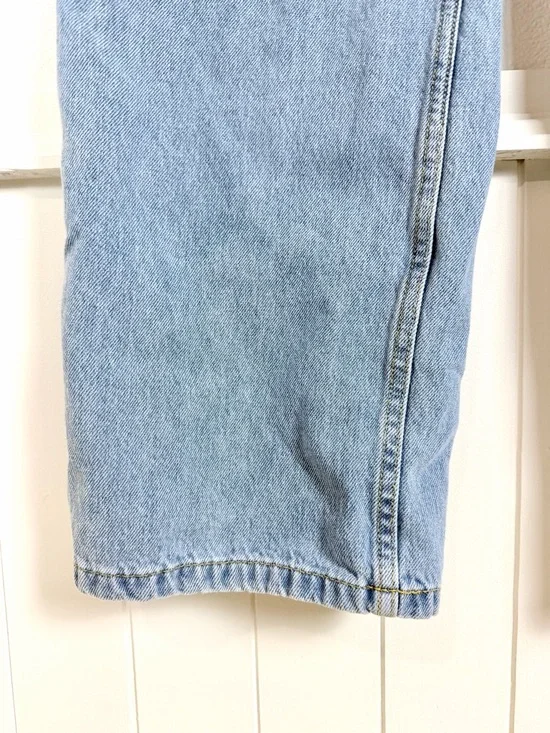 Sandro Paris High Waist Wide Straight Leg Jeans Light Wash 100% Cotton Denim 42 - Picture 16 of 16